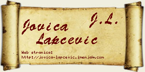 Jovica Lapčević vizit kartica